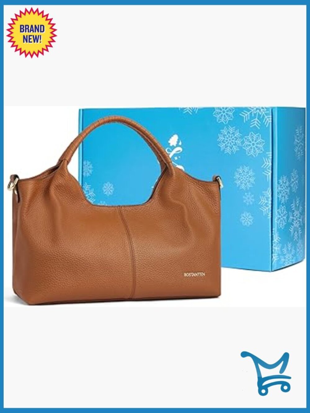 Genuine Leather Satchel Crossbody Shoulder Bag Top Handle Adjustable Strap